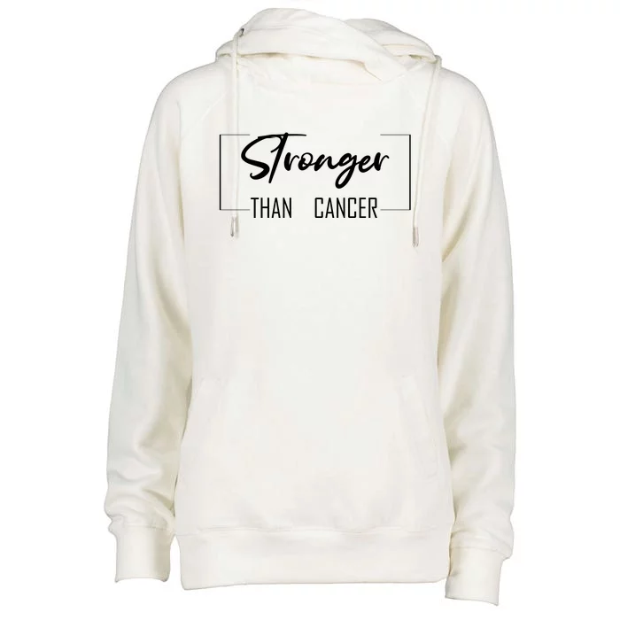 Stronger Than Cancer Womens Funnel Neck Pullover Hood