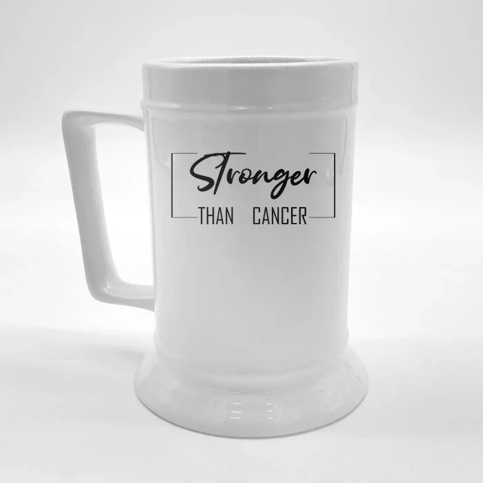 Stronger Than Cancer Front & Back Beer Stein