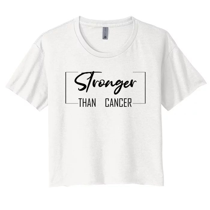 Stronger Than Cancer Women's Crop Top Tee