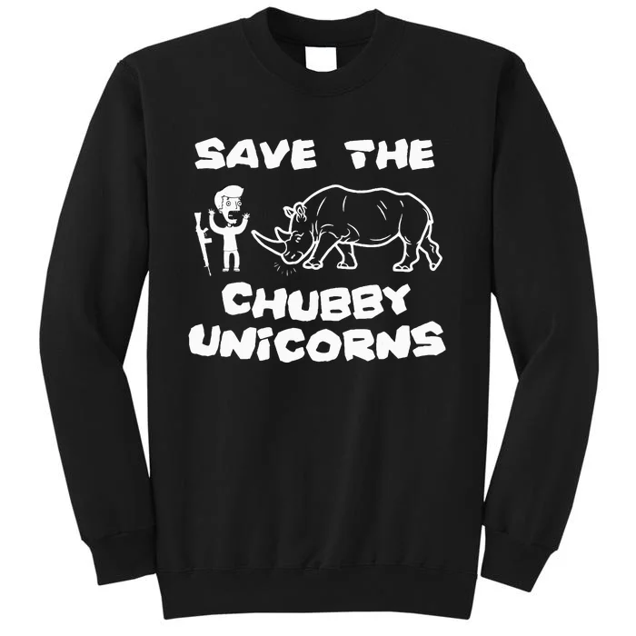 Save the Chubby Unicorns Proud to defend Rhino Tall Sweatshirt