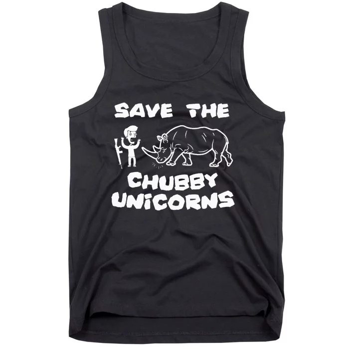 Save the Chubby Unicorns Proud to defend Rhino Tank Top