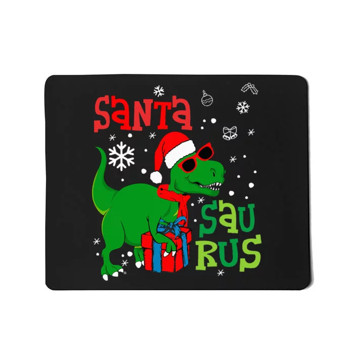 Santa TRex Christmas Dinosaur Tree Rex Family Pajama Mousepad