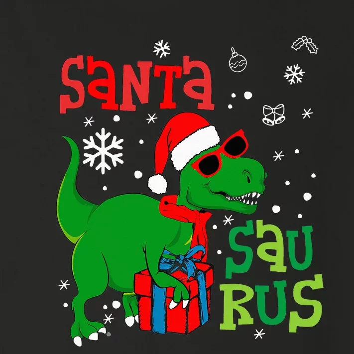 Santa TRex Christmas Dinosaur Tree Rex Family Pajama Toddler Long Sleeve Shirt