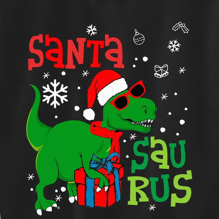 Santa TRex Christmas Dinosaur Tree Rex Family Pajama Kids Sweatshirt