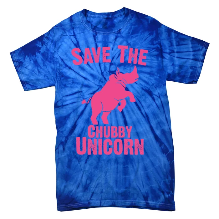 Save The Chubby Unicorn Graphic Sarcastic Funny Gift Tie-Dye T-Shirt