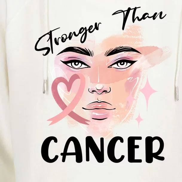 Stronger Than Cancer Girl Womens Funnel Neck Pullover Hood