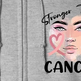 Stronger Than Cancer Girl Full Zip Hoodie