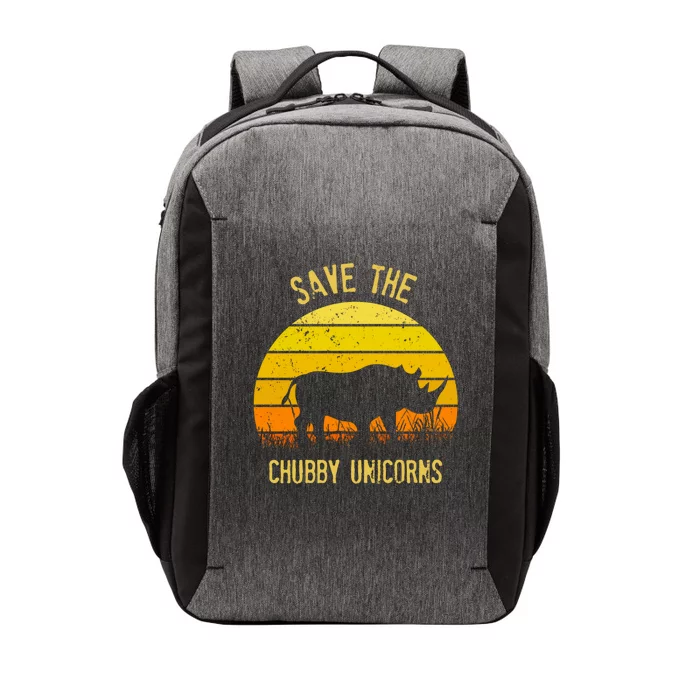 Save The Chubby Unicorns Rhino Sunset Gift Vector Backpack