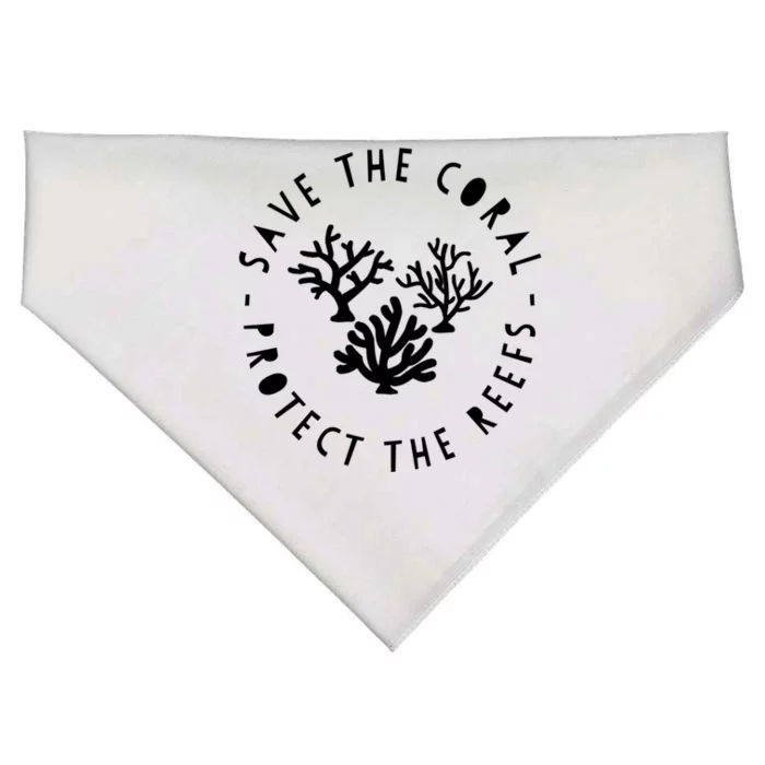 Save The Coral Protect The Reef Marine Biology Ocean Cool Gift USA-Made Doggie Bandana