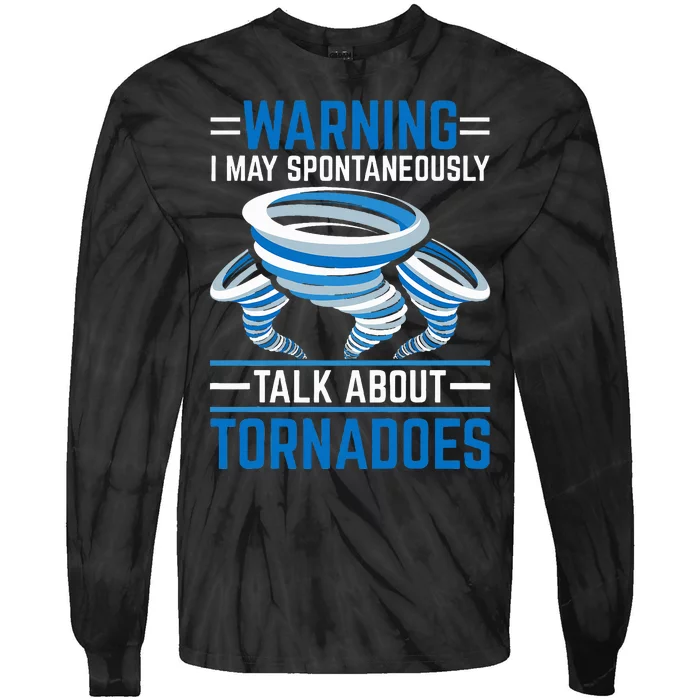 Storm Tornado Costume Apparel For Meteorologist Tie-Dye Long Sleeve Shirt