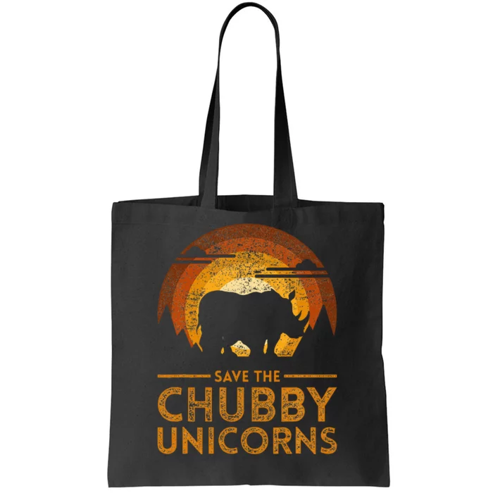 Save The Chubby Unicorns Rhino Tote Bag