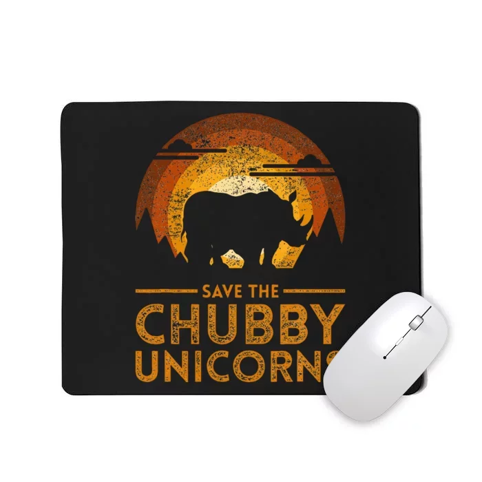 Save The Chubby Unicorns Rhino Mousepad