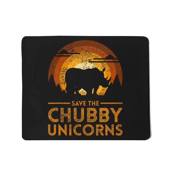 Save The Chubby Unicorns Rhino Mousepad