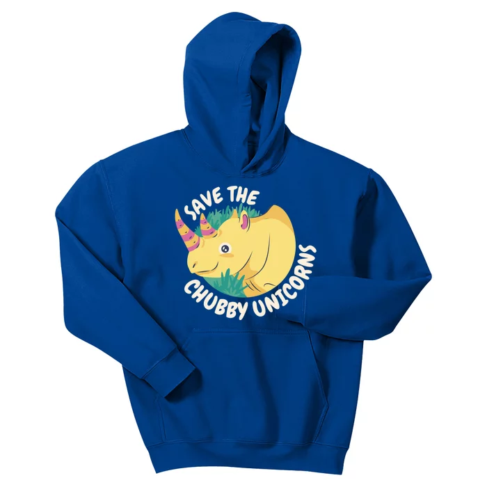 Save The Chubby Unicorns Rhino Wild Animals Gift Kids Hoodie