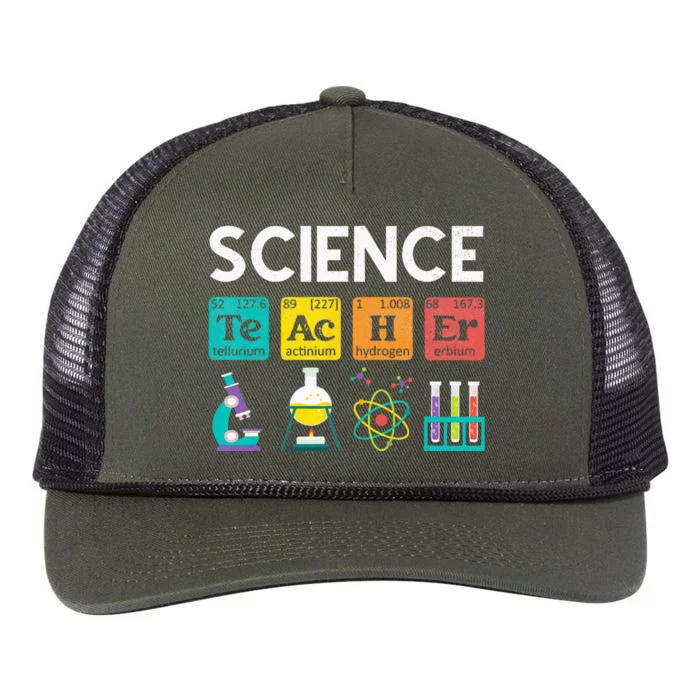 Science Teacher Chemistry Biology Physics Teacher Student Retro Rope Trucker Hat Cap