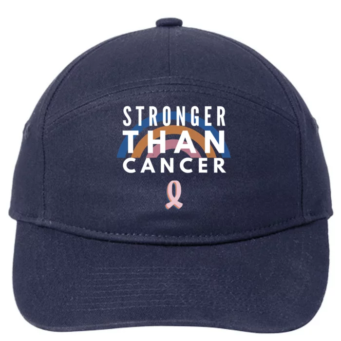 Stronger Than Cancer Breast Cancer Awareness Survivor Cute Gift 7-Panel Snapback Hat