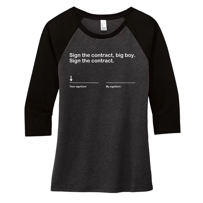 Sign The Contract Big Boy Event 2024 Women's Tri-Blend 3/4-Sleeve Raglan Shirt