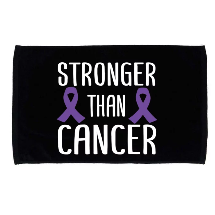 Stronger Than Cancer Pancreatic Cancer Purple Ribbon Gift Microfiber Hand Towel