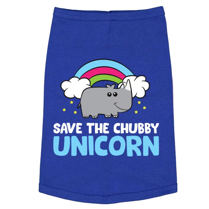 Save The Chubby Unicorn Rhinoceros Cute Rhino Gift Doggie Tank