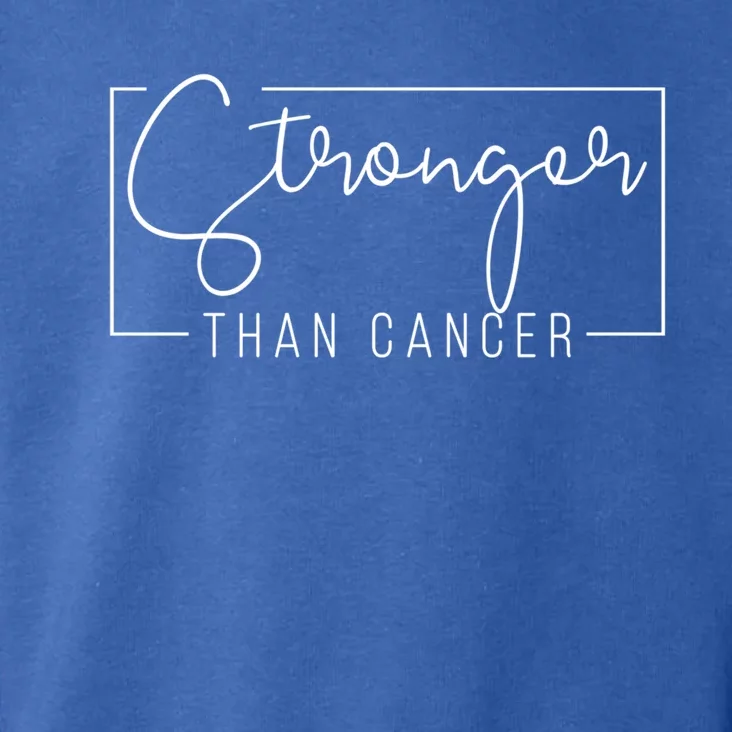 Stronger Than Cancer Pink Ribbon Breast Cancer Awareness Gift Toddler Hoodie