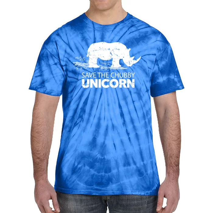 Save The Chubby Unicorns Cool Gift Funny Rhino Animal Rights Cool Gift Tie-Dye T-Shirt