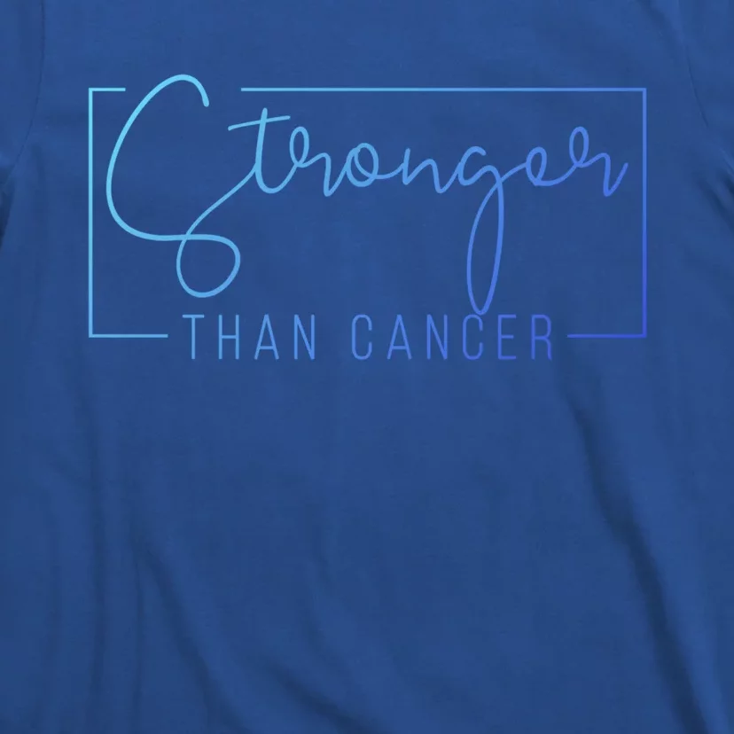 Stronger Than Cancer Pink Ribbon Breast Cancer Awareness Gift T-Shirt