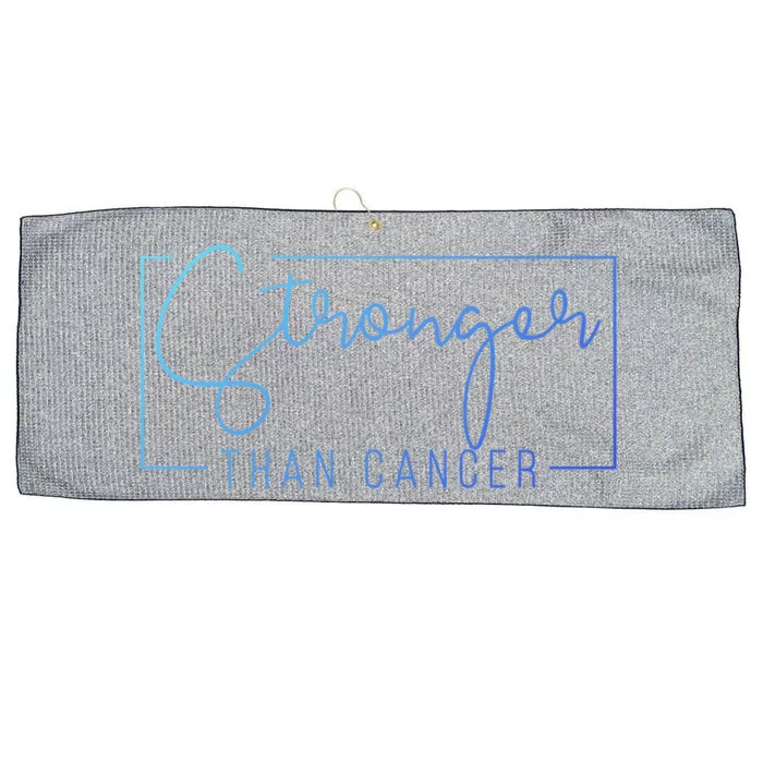 Stronger Than Cancer Pink Ribbon Breast Cancer Awareness Gift Large Microfiber Waffle Golf Towel