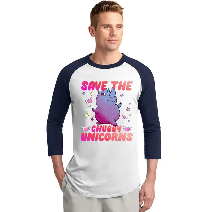 Save The Chubby Unicorn Gift Baseball Sleeve Shirt