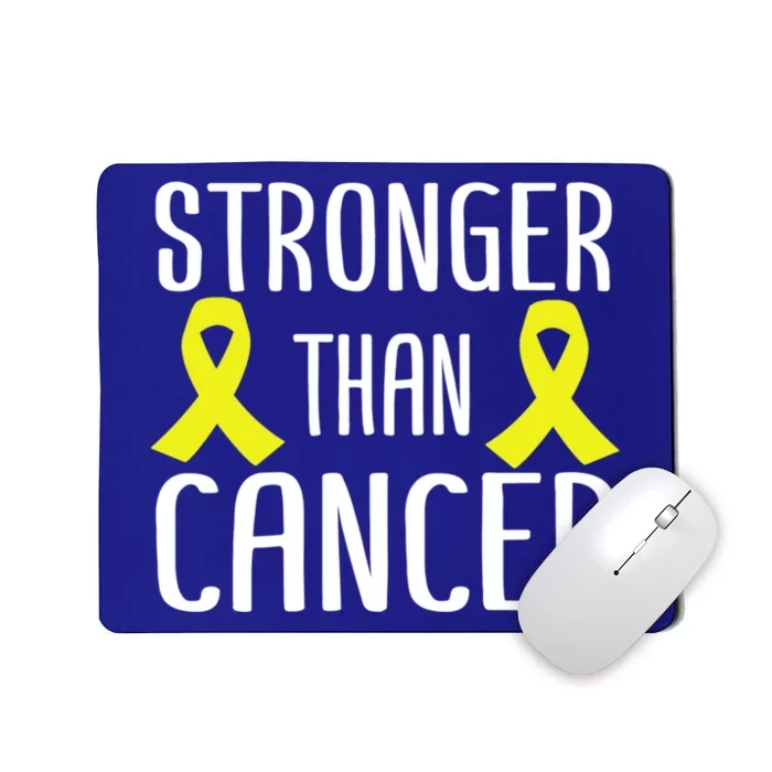 Stronger Than Cancer Sarcoma Cone Bladder Yellow Ribbon Gift Great Gift Mousepad