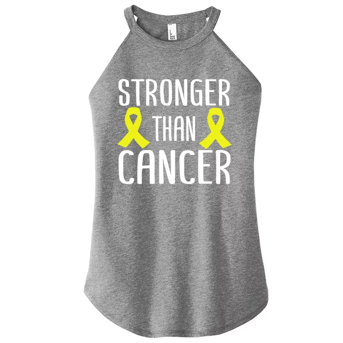 Stronger Than Cancer Sarcoma Cone Bladder Yellow Ribbon Gift Great Gift Women’s Perfect Tri Rocker Tank