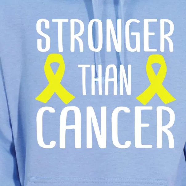 Stronger Than Cancer Sarcoma Cone Bladder Yellow Ribbon Gift Great Gift Unisex Surf Hoodie