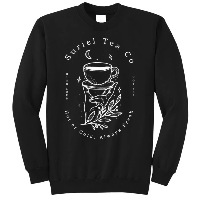 Suriel Tea Co Spill The Tea Mystical Book Flowers Librarian Sweatshirt