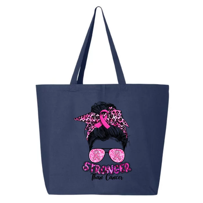 Stronger Than Cancer Gift Breast Cancer Awareness Support Gift 25L Jumbo Tote