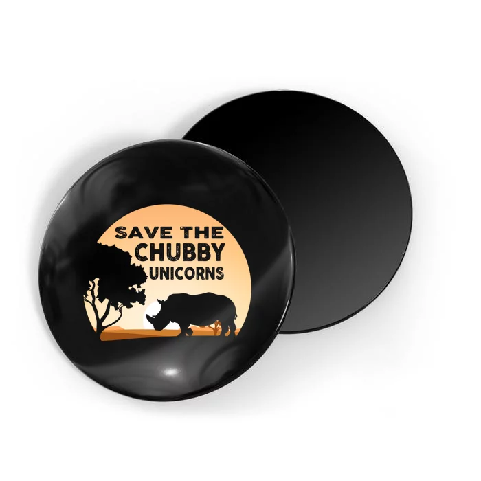 Save The Chubby Unicorns Fat Rhino Funny Magnet