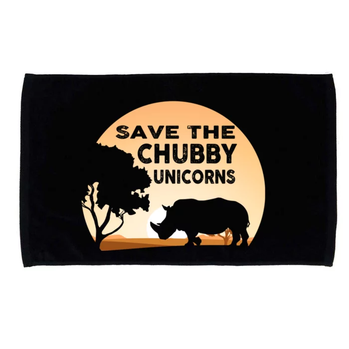 Save The Chubby Unicorns Fat Rhino Funny Microfiber Hand Towel