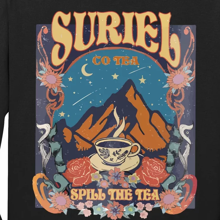 Suriel Tea Co Acotar Tea Sweater Bookish Sweat Sjm Tall Long Sleeve T-Shirt