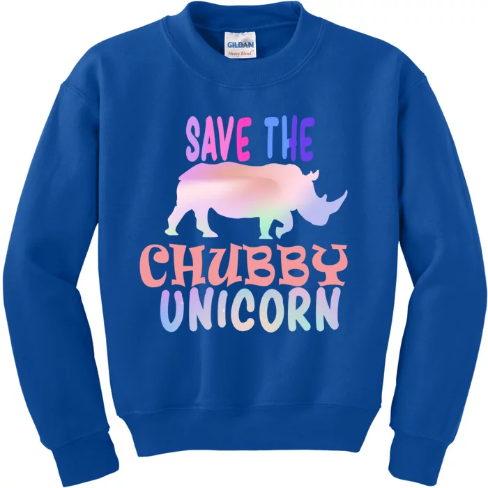 Save The Chubby Unicorn Gift Kids Sweatshirt