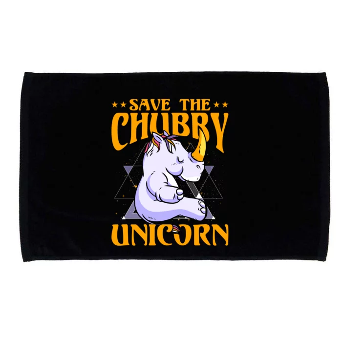 Save The Chubby Unicorn Gift Microfiber Hand Towel