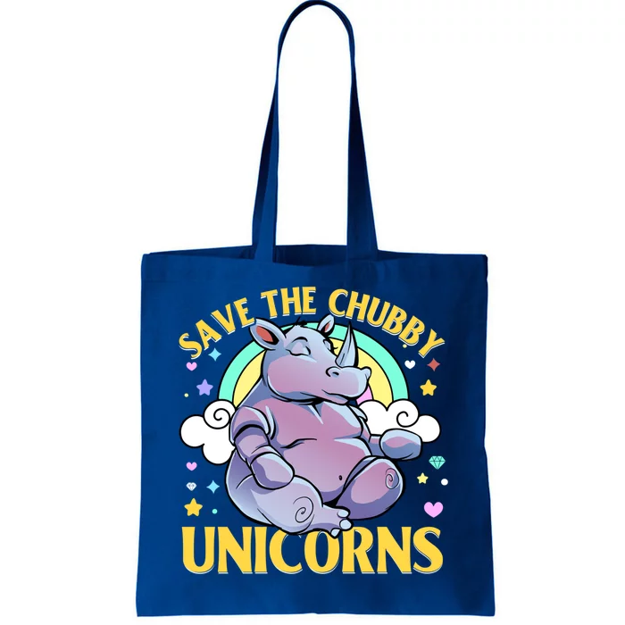 Save The Chubby Unicorn Cute Gift Tote Bag