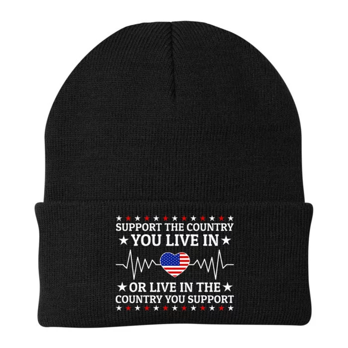 Support The Country You Live In The Country You Support Knit Cap Winter Beanie