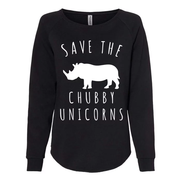 Save The Chubby Unicorns Gift Womens California Wash Sweatshirt