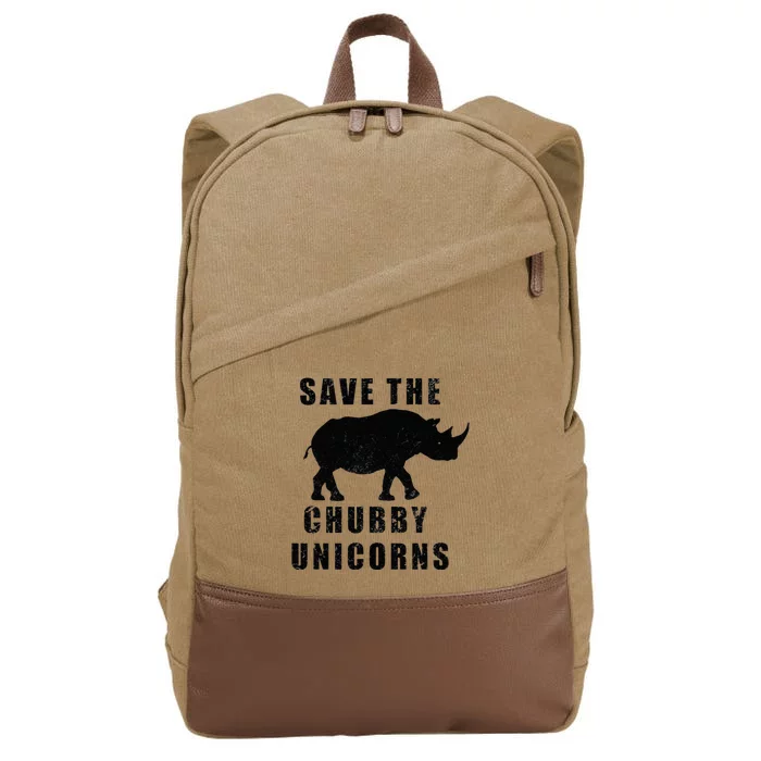 Save The Chubby Unicorns Funny Cotton Canvas Backpack