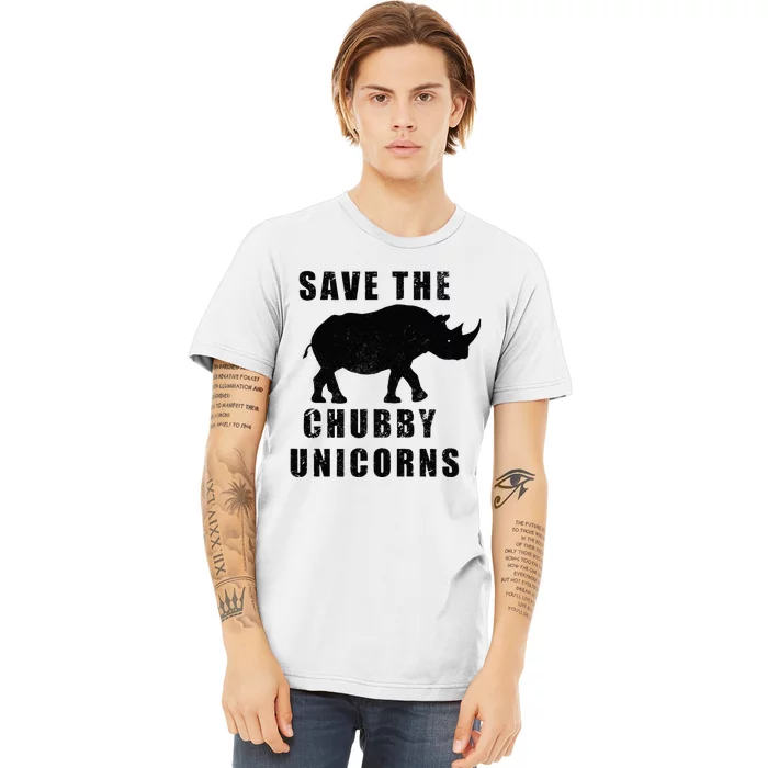 Save The Chubby Unicorns Funny Premium T-Shirt