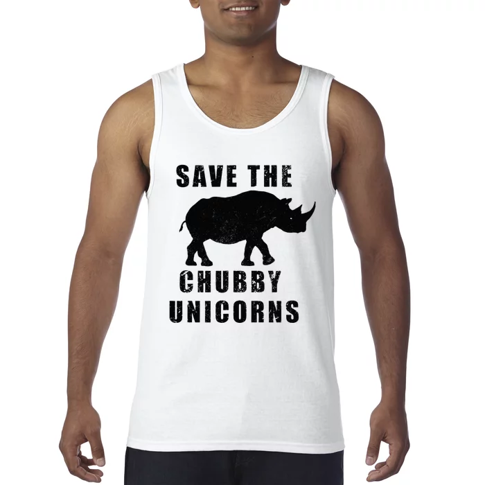 Save The Chubby Unicorns Funny Tank Top