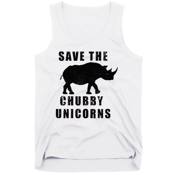 Save The Chubby Unicorns Funny Tank Top