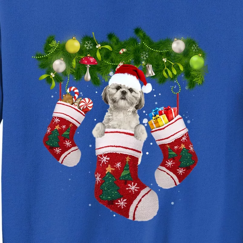 Shih Tzu Christmas Lights Gift Funny Xmas Dog Lover Mom Great Gift Tall Sweatshirt