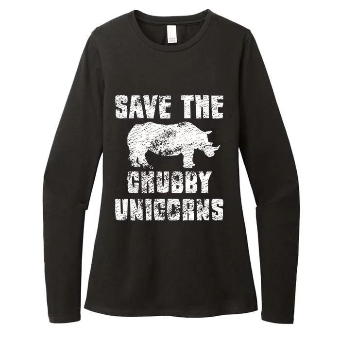 Save The Chubby Unicorn Gift Womens CVC Long Sleeve Shirt