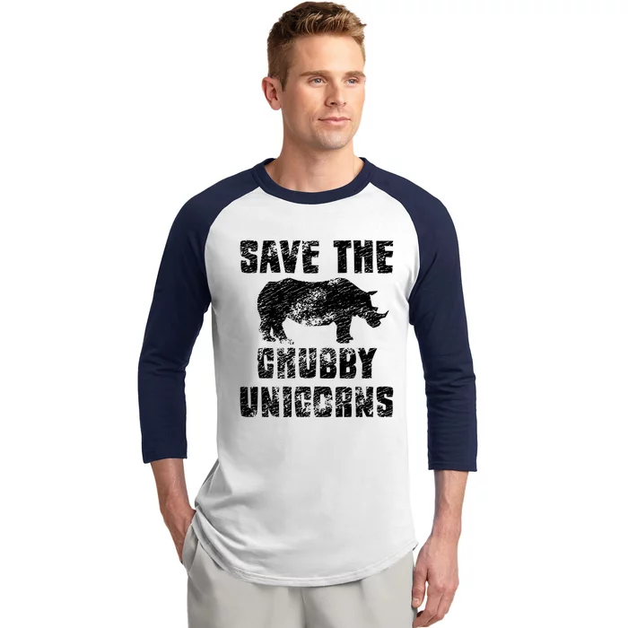 Save The Chubby Unicorn Gift Baseball Sleeve Shirt