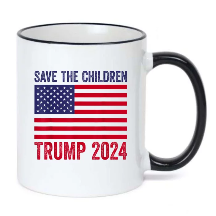 Save The Children Stop Human Trafficking Trump 2024 Black Color Changing Mug