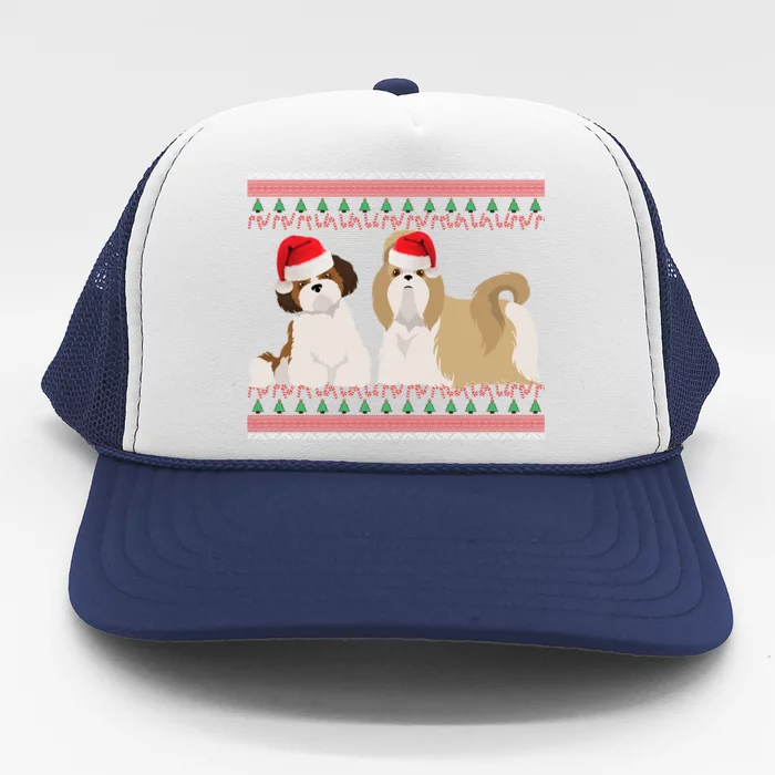 Shih Tzu Christmas Shih Tzu Dog Holiday Gift Trucker Hat